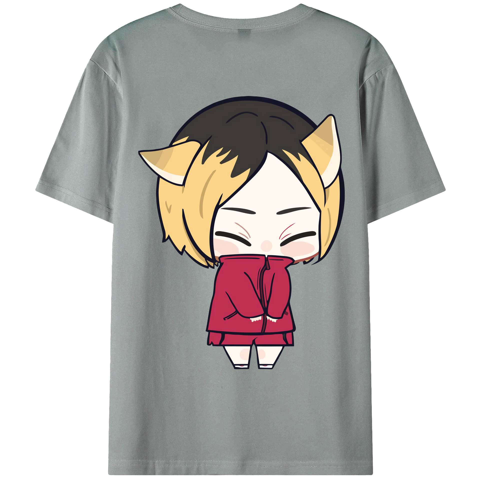 （画像用） ハイキュー!! Haikyu!! 綿100％ メンズ半袖Tシャツ（バックプリント） 通気性